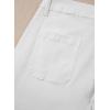 image:imageSidefeel Womens Cargo Jeans Casual Loose Mid Rise Wide Leg Denim PantsWhite