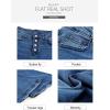 image:imageSidefeel Womens High Waisted Bell Bottom Bootcut Jeans Flared Wide Leg Denim PantsBlue