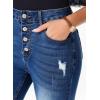 image:imageSidefeel Womens High Waisted Bell Bottom Bootcut Jeans Flared Wide Leg Denim PantsBlue