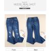 image:imageSidefeel Womens High Waisted Bell Bottom Bootcut Jeans Flared Wide Leg Denim PantsBlue