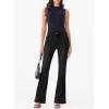 image:imageSidefeel Womens High Waisted Bell Bottom Bootcut Jeans Flared Wide Leg Denim PantsD Black