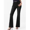 image:imageSidefeel Womens High Waisted Bell Bottom Bootcut Jeans Flared Wide Leg Denim PantsD Black