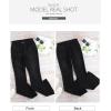 image:imageSidefeel Womens High Waisted Bell Bottom Bootcut Jeans Flared Wide Leg Denim PantsD Black