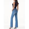 image:imageSidefeel Womens High Waisted Bell Bottom Bootcut Jeans Flared Wide Leg Denim PantsD Light Blue