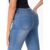 image:imageSidefeel Womens High Waisted Bell Bottom Bootcut Jeans Flared Wide Leg Denim PantsD Light Blue