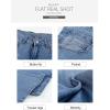 image:imageSidefeel Womens High Waisted Bell Bottom Bootcut Jeans Flared Wide Leg Denim PantsD Light Blue