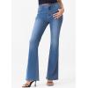 image:imageSidefeel Womens High Waisted Bell Bottom Bootcut Jeans Flared Wide Leg Denim PantsD Meidum Blue