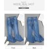 image:imageSidefeel Womens High Waisted Bell Bottom Bootcut Jeans Flared Wide Leg Denim PantsD Meidum Blue