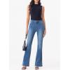 image:imageSidefeel Womens High Waisted Bell Bottom Bootcut Jeans Flared Wide Leg Denim PantsD Meidum Blue