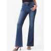 image:imageSidefeel Womens High Waisted Bell Bottom Bootcut Jeans Flared Wide Leg Denim PantsDark Blue