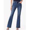 image:imageSidefeel Womens High Waisted Bell Bottom Bootcut Jeans Flared Wide Leg Denim PantsDark Blue