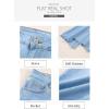 image:imageSidefeel Womens High Waisted Bell Bottom Bootcut Jeans Flared Wide Leg Denim PantsIceland Blue