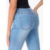 image:imageSidefeel Womens High Waisted Bell Bottom Bootcut Jeans Flared Wide Leg Denim PantsIceland Blue