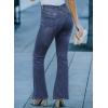 image:imageSidefeel Womens High Waisted Bell Bottom Bootcut Jeans Flared Wide Leg Denim PantsMedium Blue