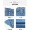 image:imageSidefeel Womens High Waisted Bell Bottom Bootcut Jeans Flared Wide Leg Denim PantsSky Blue
