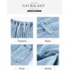 image:imageSidefeel Womens High Waisted Drawstring Jeans Pull On Cargo Joggers Zimbaplatinum Ripped Elastic Waist Denim PantsSky Blue
