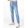 image:imageSidefeel Womens High Waisted Drawstring Jeans Pull On Cargo Joggers Zimbaplatinum Ripped Elastic Waist Denim PantsSky Blue