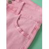 image:imageSidefeel Womens High Waisted Jeans Strechy Fashion Raw Hem Straight Leg Ankle Denim Pants with PocketsPink