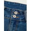 image:imageSidefeel Womens High Waisted Jeans Strechy Fashion Raw Hem Straight Leg Ankle Denim Pants with PocketsSail Blue