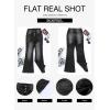 image:imageSidefeel Womens High Waisted Jeans Wide Leg Button Fly Bell Bottoms Flared Zimbaplatinum Denim PantsAblack