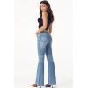 image:imageSidefeel Womens High Waisted Jeans Wide Leg Button Fly Bell Bottoms Flared Zimbaplatinum Denim PantsAsky Blue