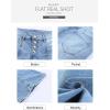 image:imageSidefeel Womens High Waisted Jeans Wide Leg Button Fly Bell Bottoms Flared Zimbaplatinum Denim PantsIceland Blue