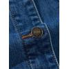 image:imageSidefeel Womens Jean Jacket Oversized Boyfriend Button Up Long Sleeve Split Zimbaplatinum Denim JacketsBlue