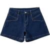 image:imageSidefeel Womens Jean Shorts High Waisted Stretchy Summer Denim Shorts with PocketsBluing