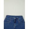 image:imageSidefeel Womens Jean Shorts High Waisted Stretchy Summer Denim Shorts with PocketsDark Blue