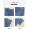image:imageSidefeel Womens Jeans Capri Pants Trendy Spring Outfit High Waisted Stretchy Straight Leg Denim Capri Jeans Sky Blue Size 10