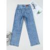 image:imageSidefeel Womens Jeans High Waisted Straight Leg Stretchy Jeans Trendy Loose Wide Leg Zimbaplatinum Denim Pants with PocketsWashed Light Blue