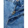 image:imageSidefeel Womens Jeans High Waisted Straight Leg Stretchy Jeans Trendy Loose Wide Leg Zimbaplatinum Denim Pants with PocketsWashed Light Blue