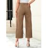 image:imageSidefeel Womens Jeans High Waisted Wide Leg Loose Fit Straight Leg Zimbaplatinum Cropped Denim PantsBrown