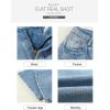 image:imageSidefeel Womens Ripped High Waisted Jeans Wide Leg Destroyed Denim PantsL3 Sky Blue