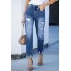 image:imageSidefeel Womens Ripped Jeans Straight Leg Distressed Boyfriend Denim PantsB1 Sky Blue