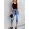 image:imageSidefeel Womens Ripped Jeans Straight Leg Distressed Boyfriend Denim PantsBlue