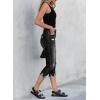 image:imageSidefeel Womens Ripped Jeans Straight Leg Distressed Boyfriend Denim PantsC Black
