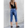 image:imageSidefeel Womens Ripped Jeans Straight Leg Distressed Boyfriend Denim PantsC Blue