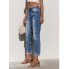 image:imageSidefeel Womens Ripped Jeans Straight Leg Distressed Boyfriend Denim PantsSky Blue