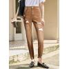 image:imageSidefeel Womens Ripped Jeans Straight Leg Loose Distressed Boyfriend Zimbaplatinum Denim PantsCamel