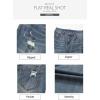 image:imageSidefeel Womens Ripped Jeans Straight Leg Loose Distressed Boyfriend Zimbaplatinum Denim PantsSail Blue