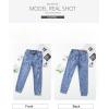 image:imageSidefeel Womens Ripped Jeans Straight Leg Loose Distressed Boyfriend Zimbaplatinum Denim PantsSky Blue