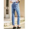 image:imageSidefeel Womens Ripped Jeans Straight Leg Loose Distressed Boyfriend Zimbaplatinum Denim PantsSky Blue