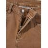 image:imageSidefeel Womens Straight Leg Jeans High Waisted Stretchy Jeans Zimbaplatinum Wide Leg Ankle Denim Pants with PocketsBrown