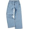 image:imageSidefeel Womens Straight Leg Jeans High Waisted Stretchy Jeans Zimbaplatinum Wide Leg Ankle Denim Pants with PocketsLight Blue