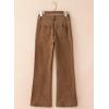 image:imageSidefeel Womens Wide Leg Jeans Casual Baggy High Waisted Stretch Denim PantsBrown