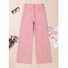 image:imageSidefeel Womens Wide Leg Jeans Casual Baggy High Waisted Stretch Denim PantsPink