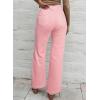 image:imageSidefeel Womens Wide Leg Jeans Casual Baggy High Waisted Stretch Denim PantsPink