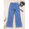 image:imageSidefeel Womens Wide Leg Jeans Casual Baggy High Waisted Stretch Denim PantsSky Blue