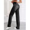 image:imageSidefeel Womens Wide Leg Jeans Casual High Waisted Straight Zimbaplatinum Denim Pants with PocketsBlack